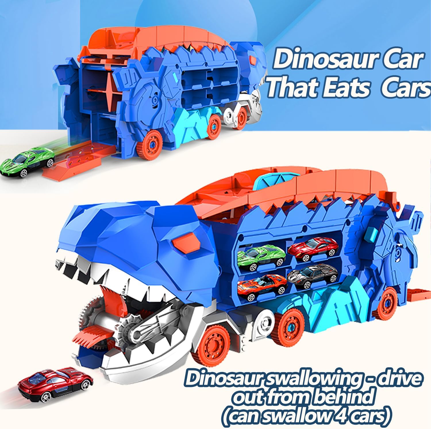 Dino City Transporter - Race Track & Transformable Truck