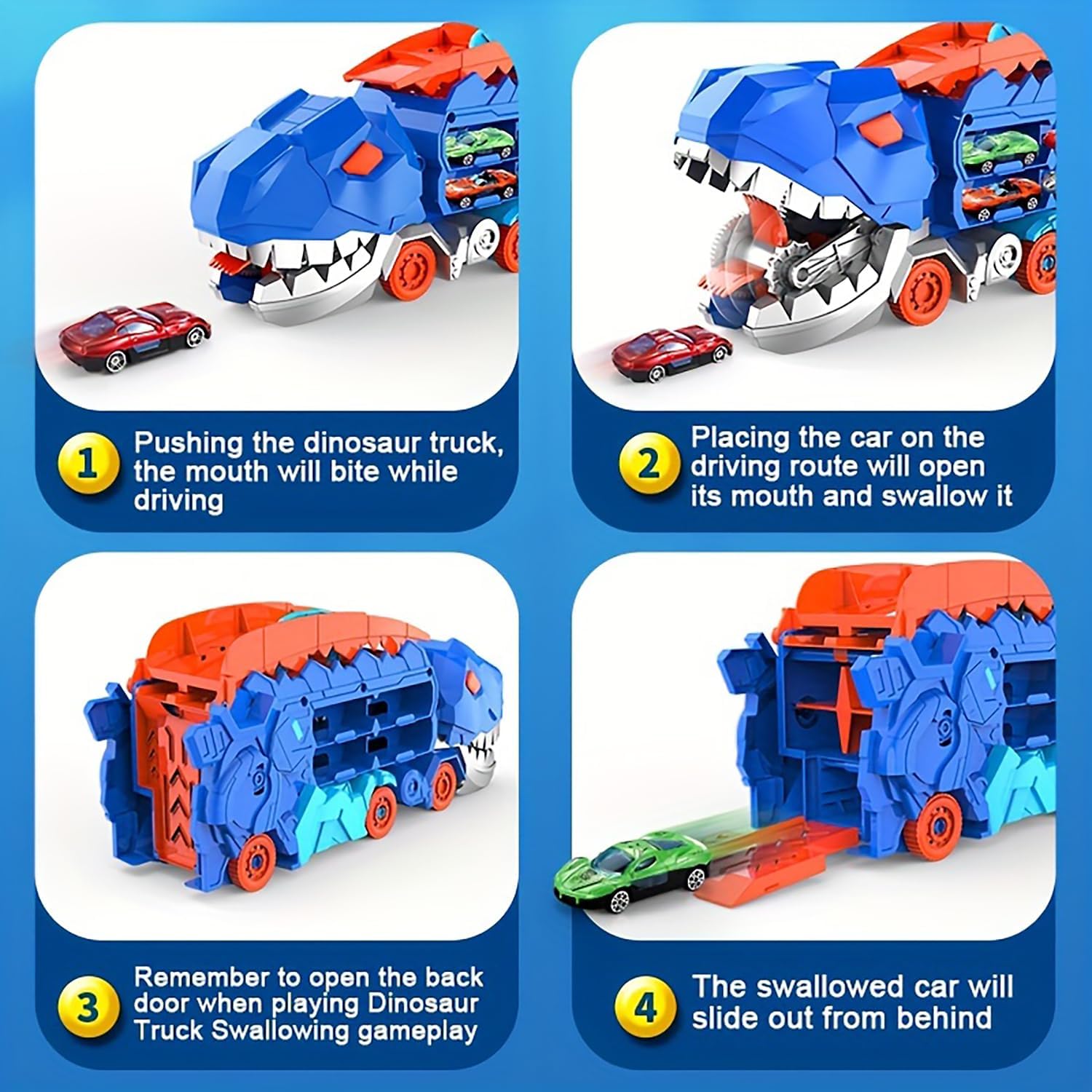Dino City Transporter - Race Track & Transformable Truck