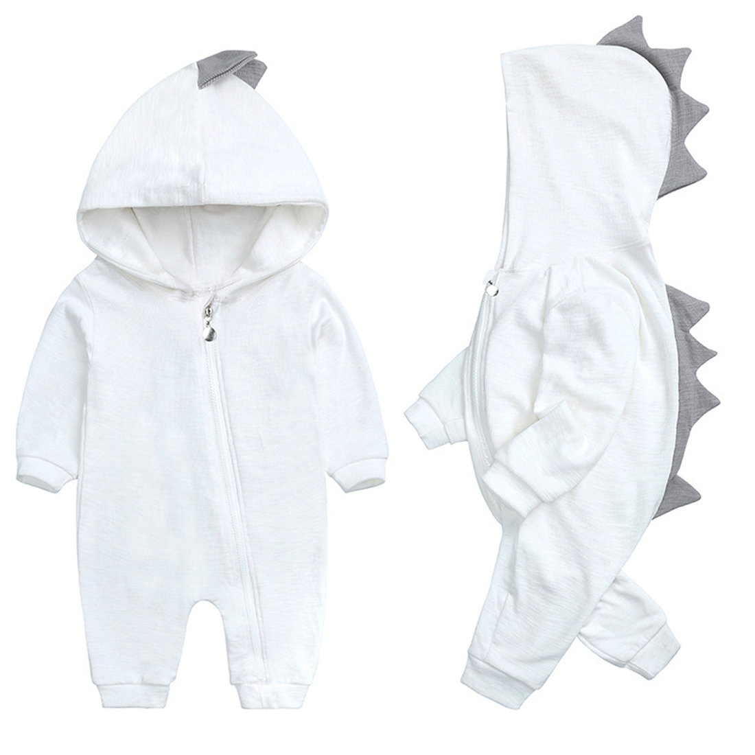 Autumnal Baby Onesie with Dinosaur Hood – Autumn Magic DinoDream Onesie