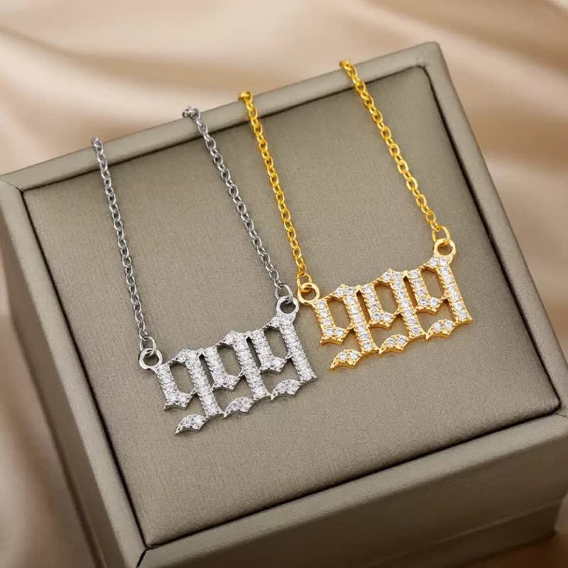 Zirconia Angel Numbers Necklace – Seraphina