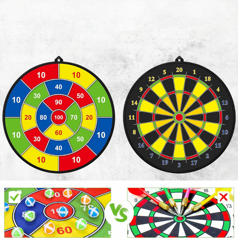 Large Children's Dartboard with Sticky Balls and Darts – PlayTarget