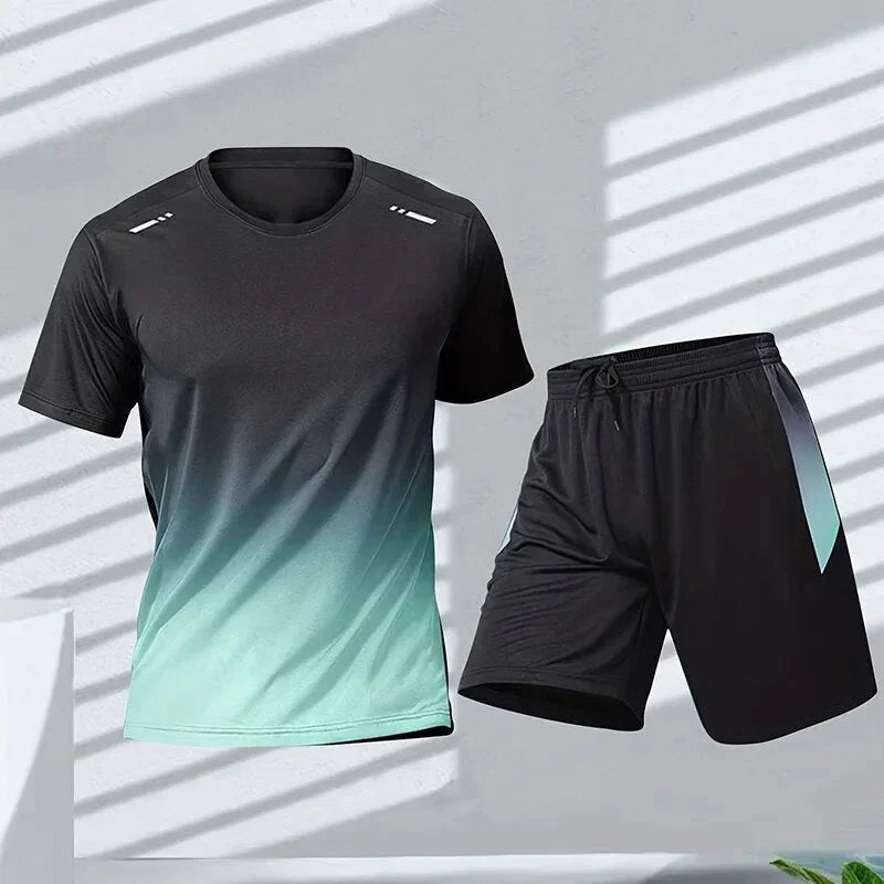 Men's Sportswear Set – Two-Piece Sports Set with Shirt and Shorts – Quick-Drying & Comfortable