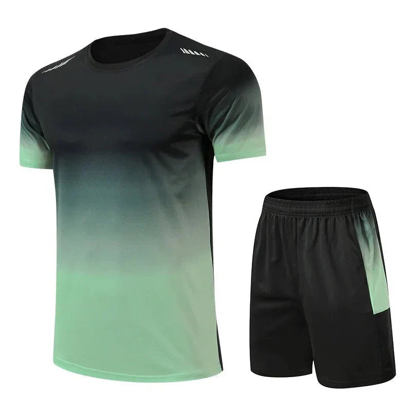 Men's Sportswear Set – Two-Piece Sports Set with Shirt and Shorts – Quick-Drying & Comfortable