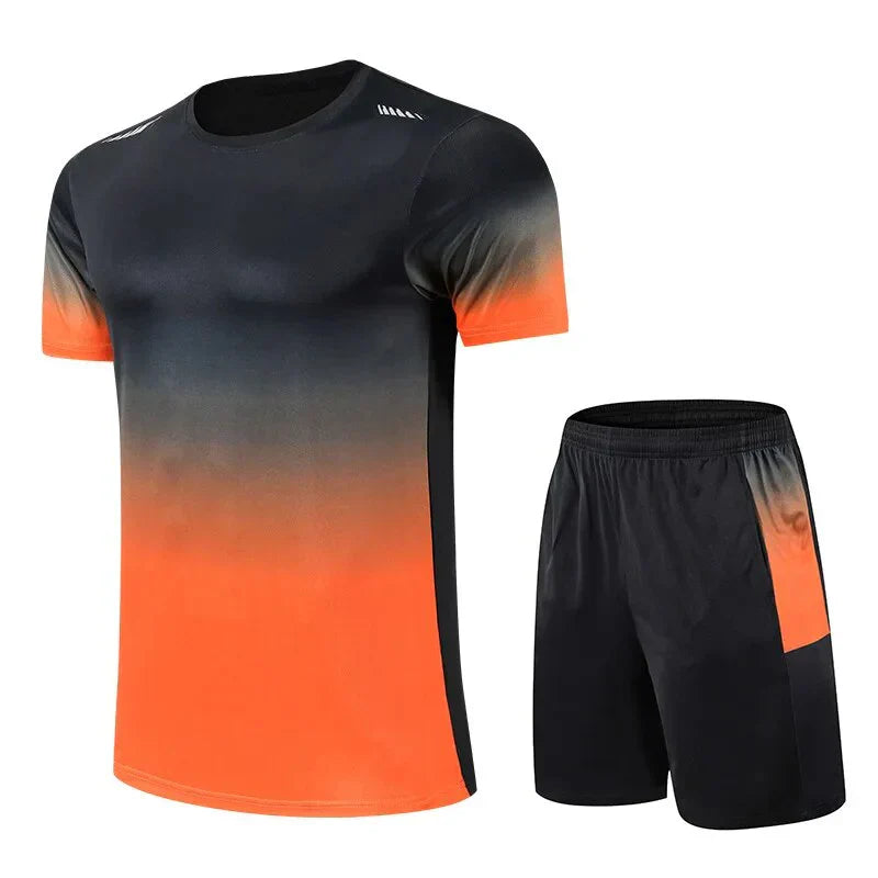 Men's Sportswear Set – Two-Piece Sports Set with Shirt and Shorts – Quick-Drying & Comfortable