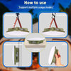 80W LED Solar Rechargeable Camping Lamp with Magnet and Zoom Function