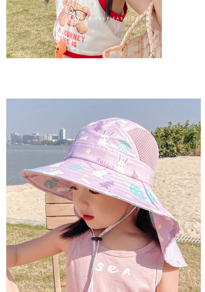 ANTI-UV CHILDREN'S SUN HAT WITH WHISTLE – SUMMER BUCKET HAT FOR BOYS AND GIRLS