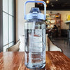 2L PORTABLE WATER BOTTLE WITH STRAW AND TIME MARKINGS FOR SPORT & FITNESS
