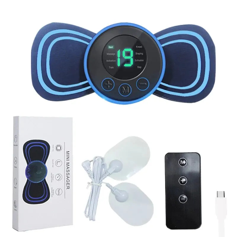 Portable Electric Mini Neck Massager with Pad & Remote Control | Smart Massager