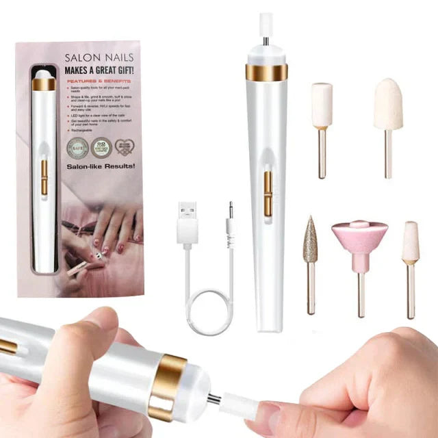 5-IN-1 ELECTRIC NAIL POLISHER – PORTABLE MANICURE TOOL WITH LIGHT