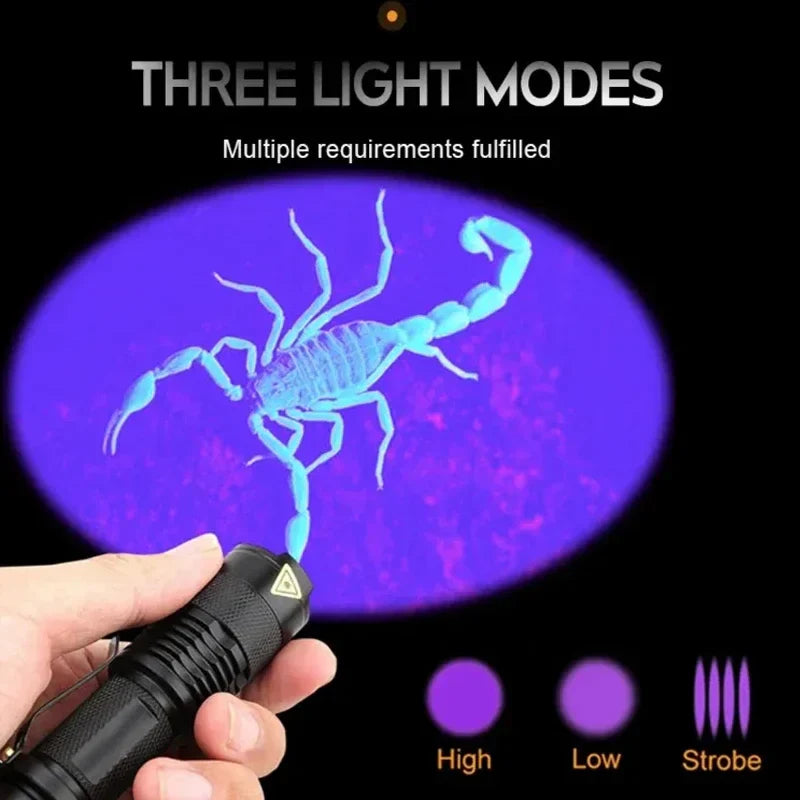 LED UV Torch - Ultraviolet Inspection Lamp for Pet Urine and Stain Detection