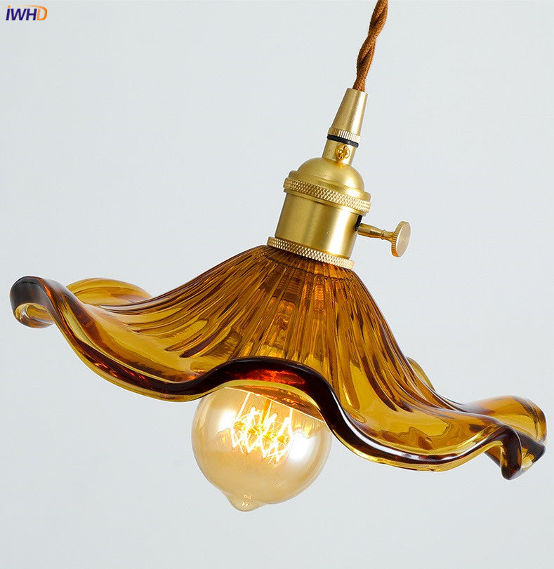Nordic Design LED Pendant Light | Colourful Glass and Copper Lighting for Bedrooms, Living Rooms & Bars