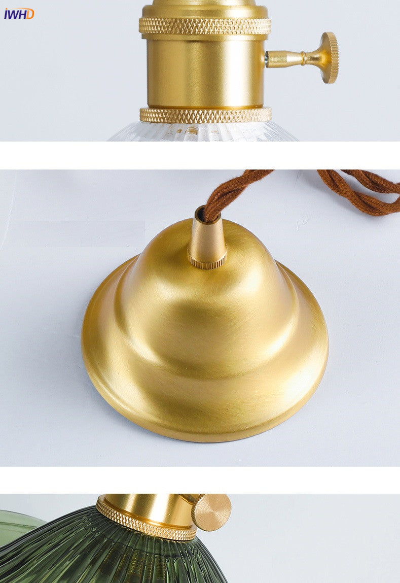 Nordic Design LED Pendant Light | Colourful Glass and Copper Lighting for Bedrooms, Living Rooms & Bars