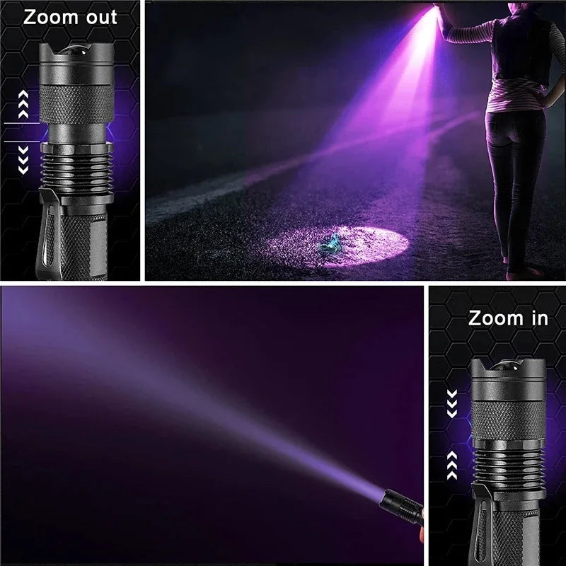LED UV Torch - Ultraviolet Inspection Lamp for Pet Urine and Stain Detection