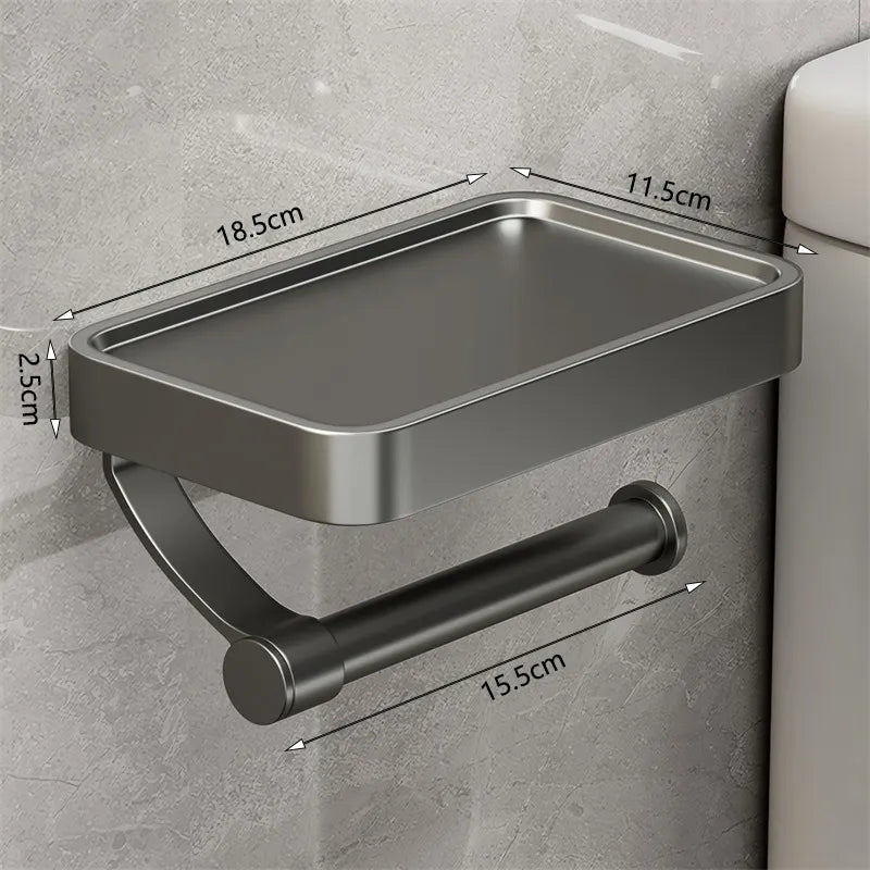 Toilet Roll Holder with Shelf – Stalux