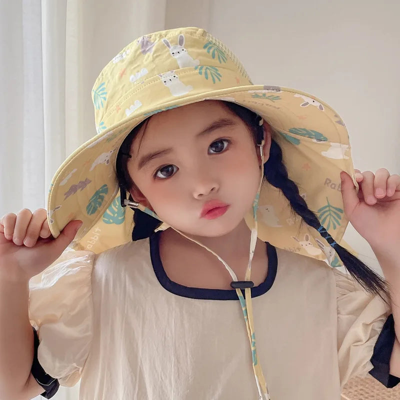 ANTI-UV CHILDREN'S SUN HAT WITH WHISTLE – SUMMER BUCKET HAT FOR BOYS AND GIRLS