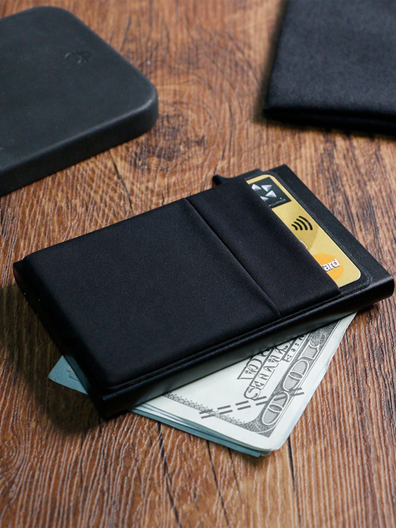 Smart RFID Credit Card Holder - Slim Mini Metal Wallet for Men