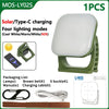 80W LED Solar Rechargeable Camping Lamp with Magnet and Zoom Function