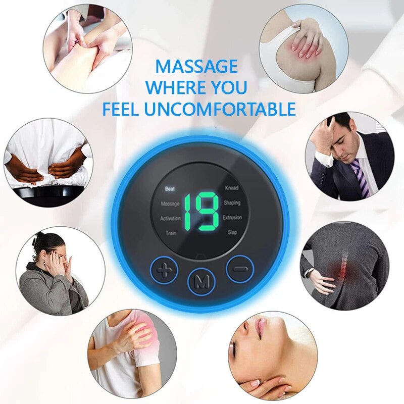 Portable Electric Mini Neck Massager with Pad & Remote Control | Smart Massager