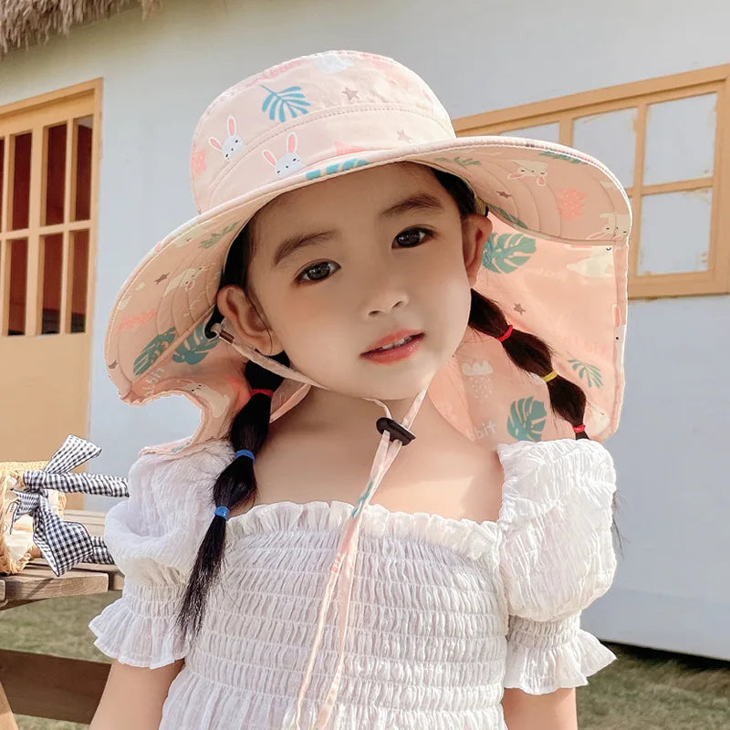 ANTI-UV CHILDREN'S SUN HAT WITH WHISTLE – SUMMER BUCKET HAT FOR BOYS AND GIRLS