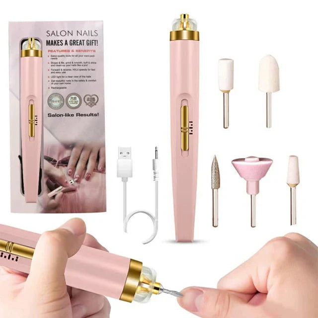 5-IN-1 ELECTRIC NAIL POLISHER – PORTABLE MANICURE TOOL WITH LIGHT