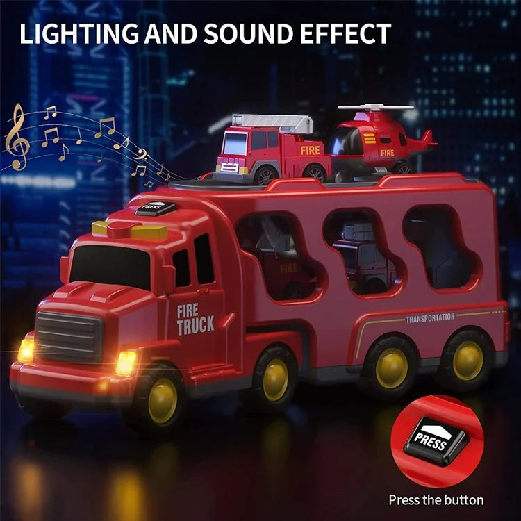 Toy City Transporter with Light & Sound Effects – includes vehicles