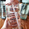 2L PORTABLE WATER BOTTLE WITH STRAW AND TIME MARKINGS FOR SPORT & FITNESS