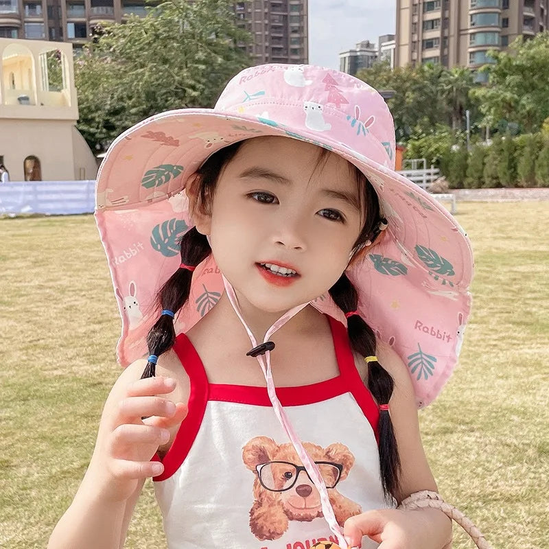 ANTI-UV CHILDREN'S SUN HAT WITH WHISTLE – SUMMER BUCKET HAT FOR BOYS AND GIRLS