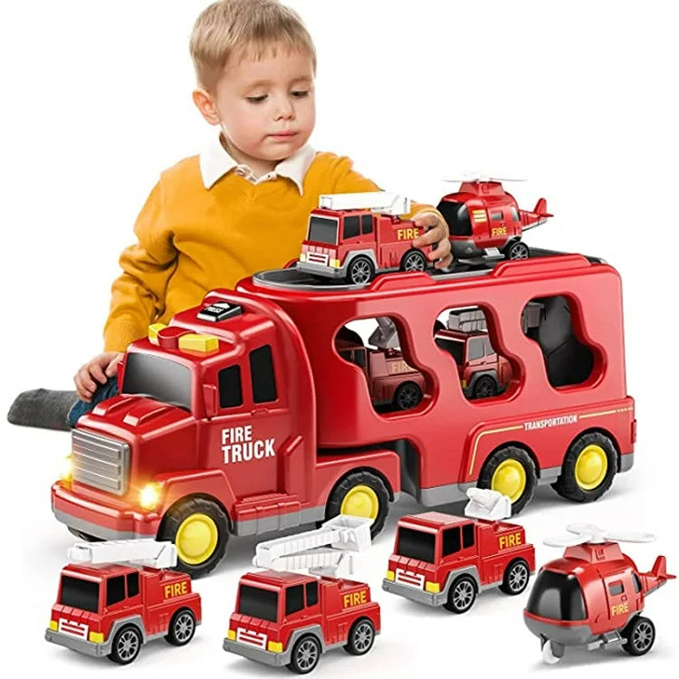 Toy City Transporter with Light & Sound Effects – includes vehicles