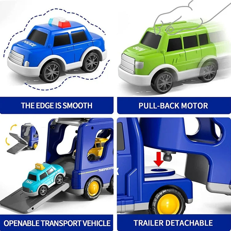 Toy City Transporter with Light & Sound Effects – includes vehicles
