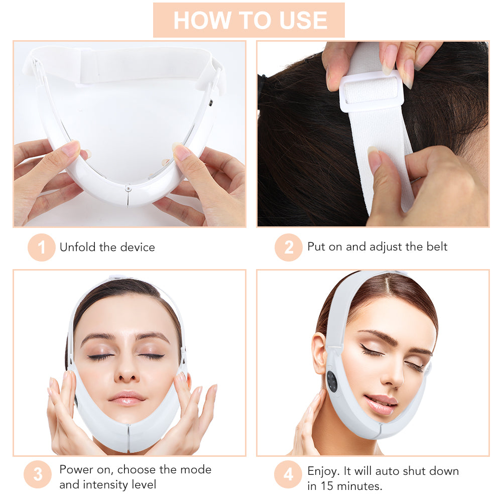 EMS Facial Slimmer with LED Therapy - Slimmer Face and Double Chin Removal