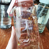 2L PORTABLE WATER BOTTLE WITH STRAW AND TIME MARKINGS FOR SPORT & FITNESS