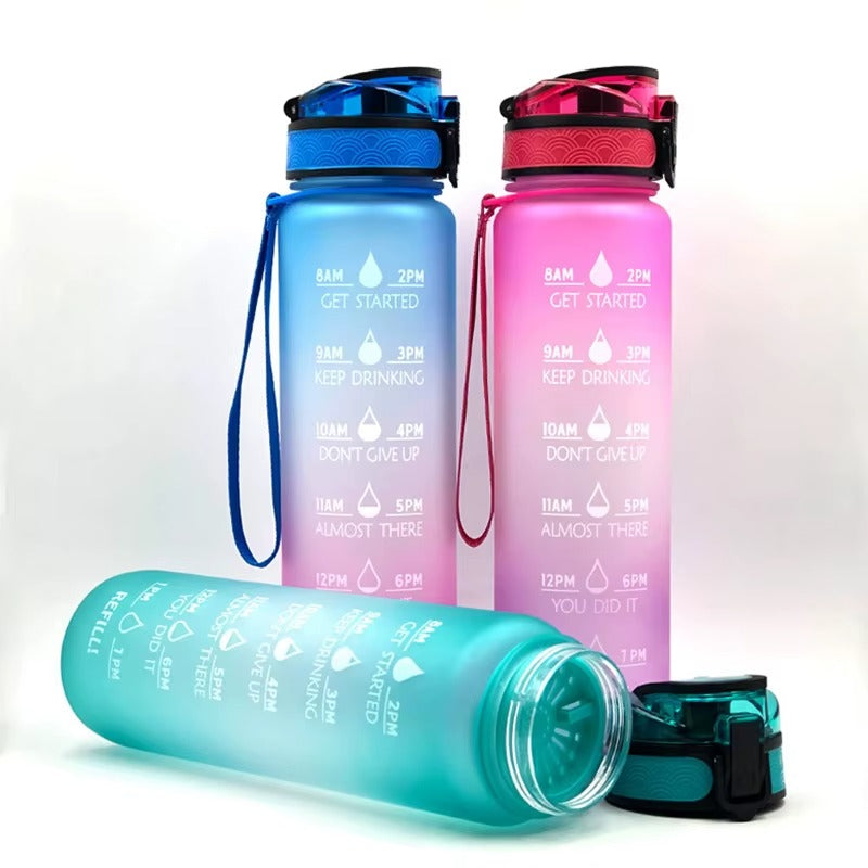 900ml Water Bottle - Motivational Water Bottle | Leak-proof