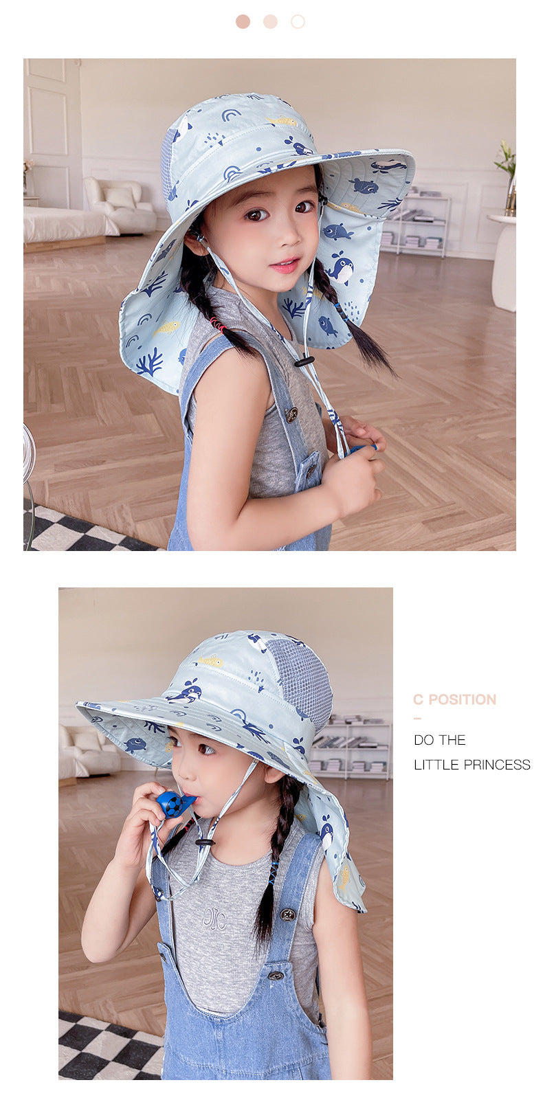 Children's Sun Hat with UPF 50+ - Wide Brim and Adjustable Chin Strap