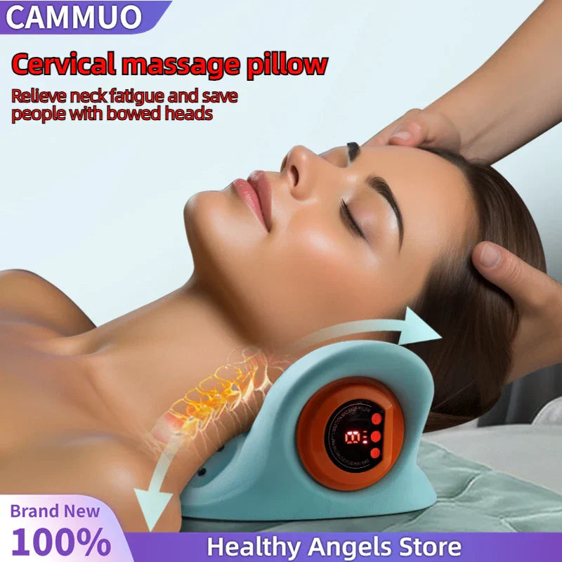 Neck and Shoulder Stretcher - Cervical Traction Massage Cushion for Spinal Alignment