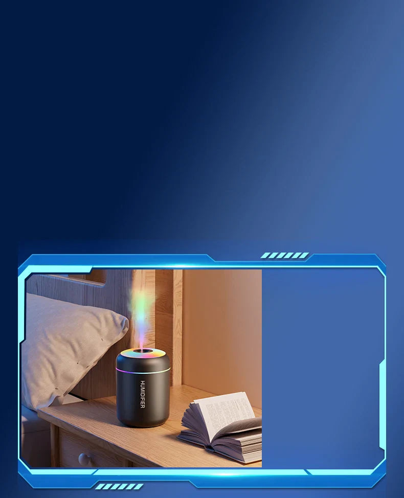 Mini Humidifier with Aromatherapy - USB Powered - Perfect for Car and Bedroom