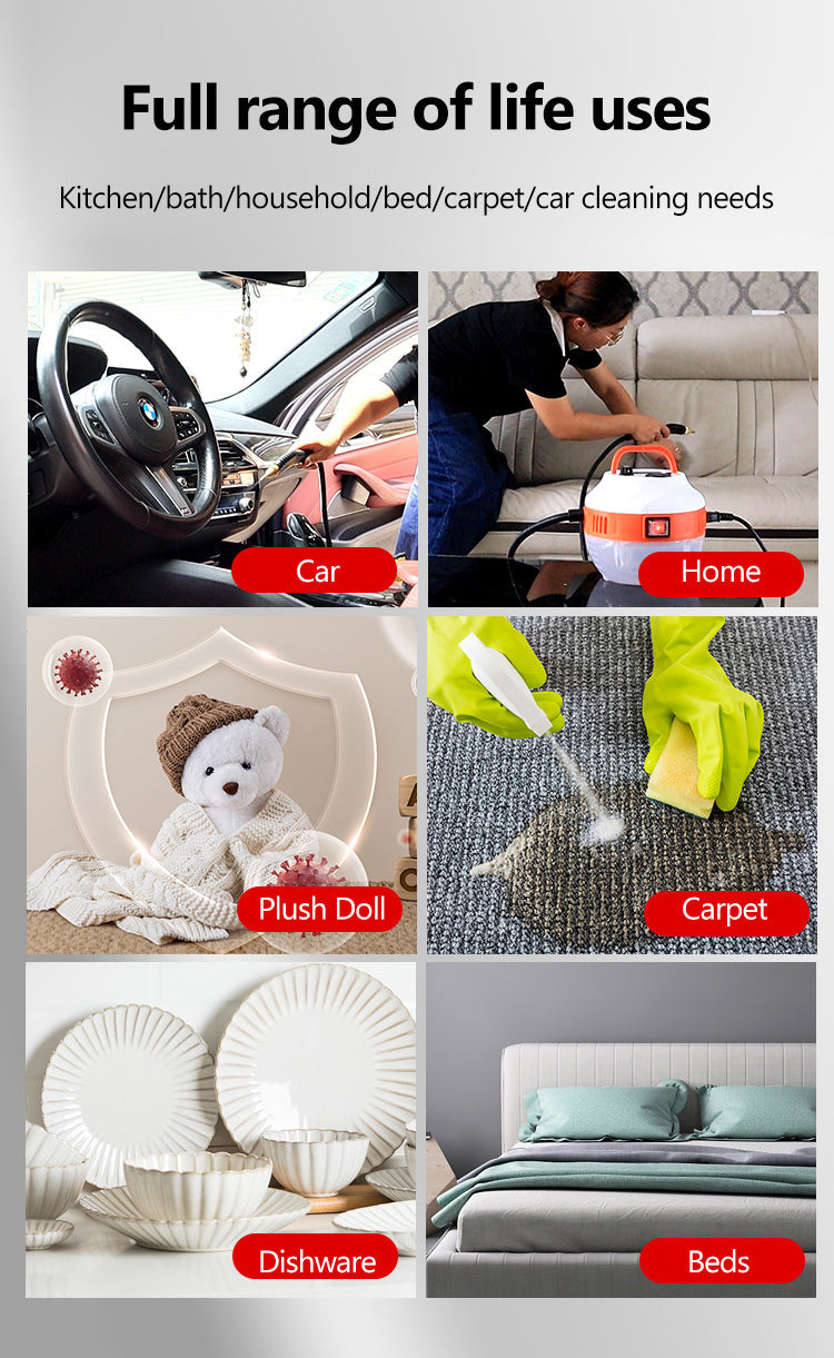 2800W HIGH-PRESSURE STEAM CLEANER - HOUSEHOLD APPLIANCE FOR KITCHEN AND CAR