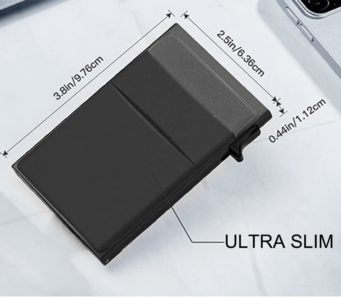 Smart RFID Credit Card Holder - Slim Mini Metal Wallet for Men