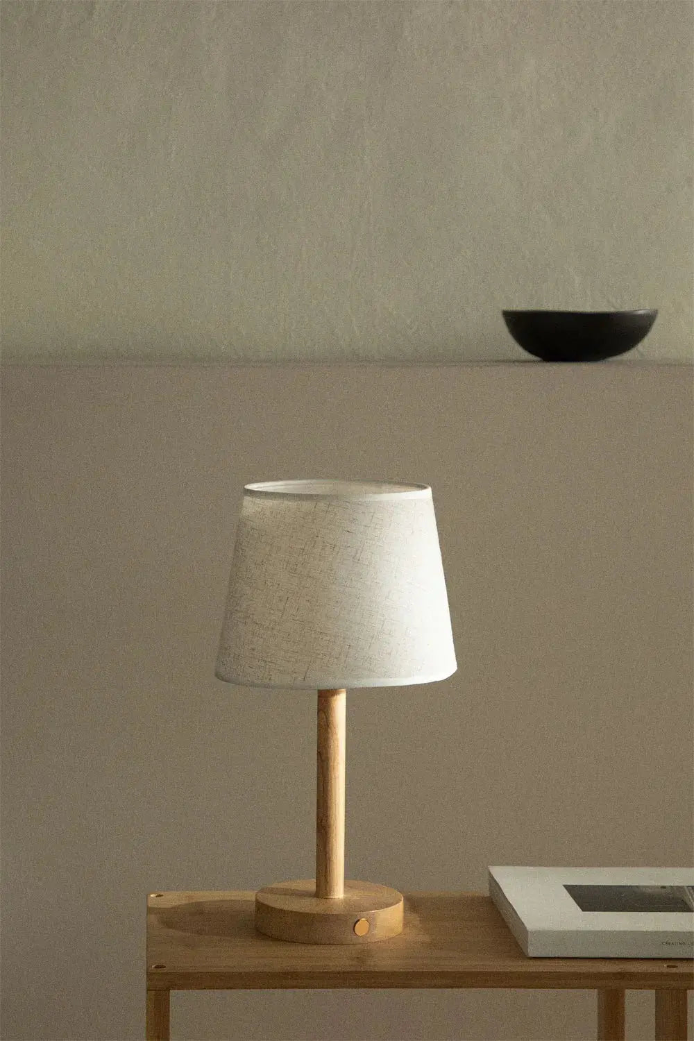 Wireless Wooden LED Table Lamp for Atmosphere