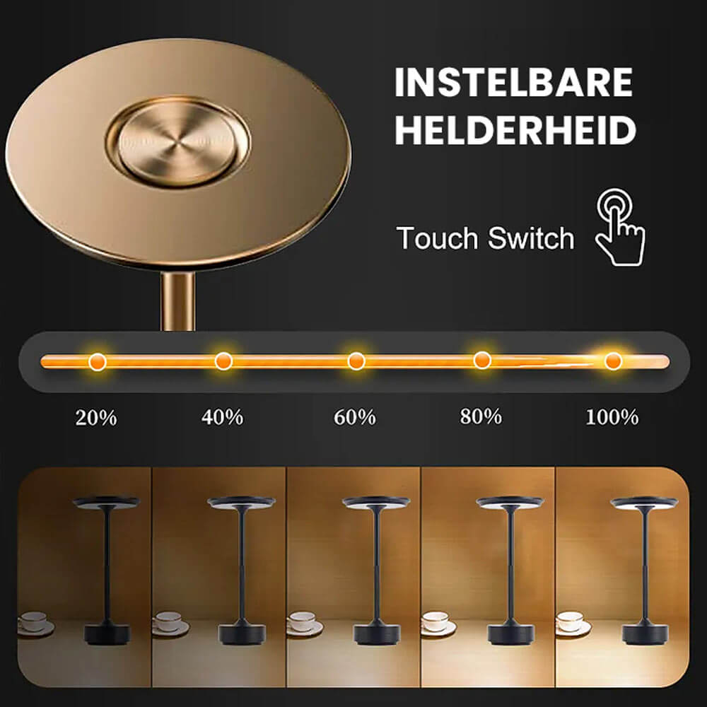 LuminLight | Wireless LED Table Lamp Rechargeable Dimmable