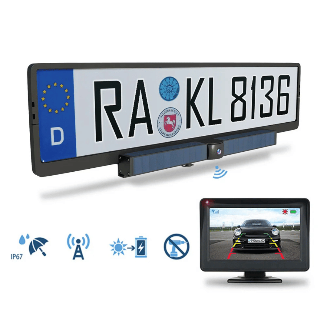 Solar-Powered HD Reversing Camera - Wireless - IP67