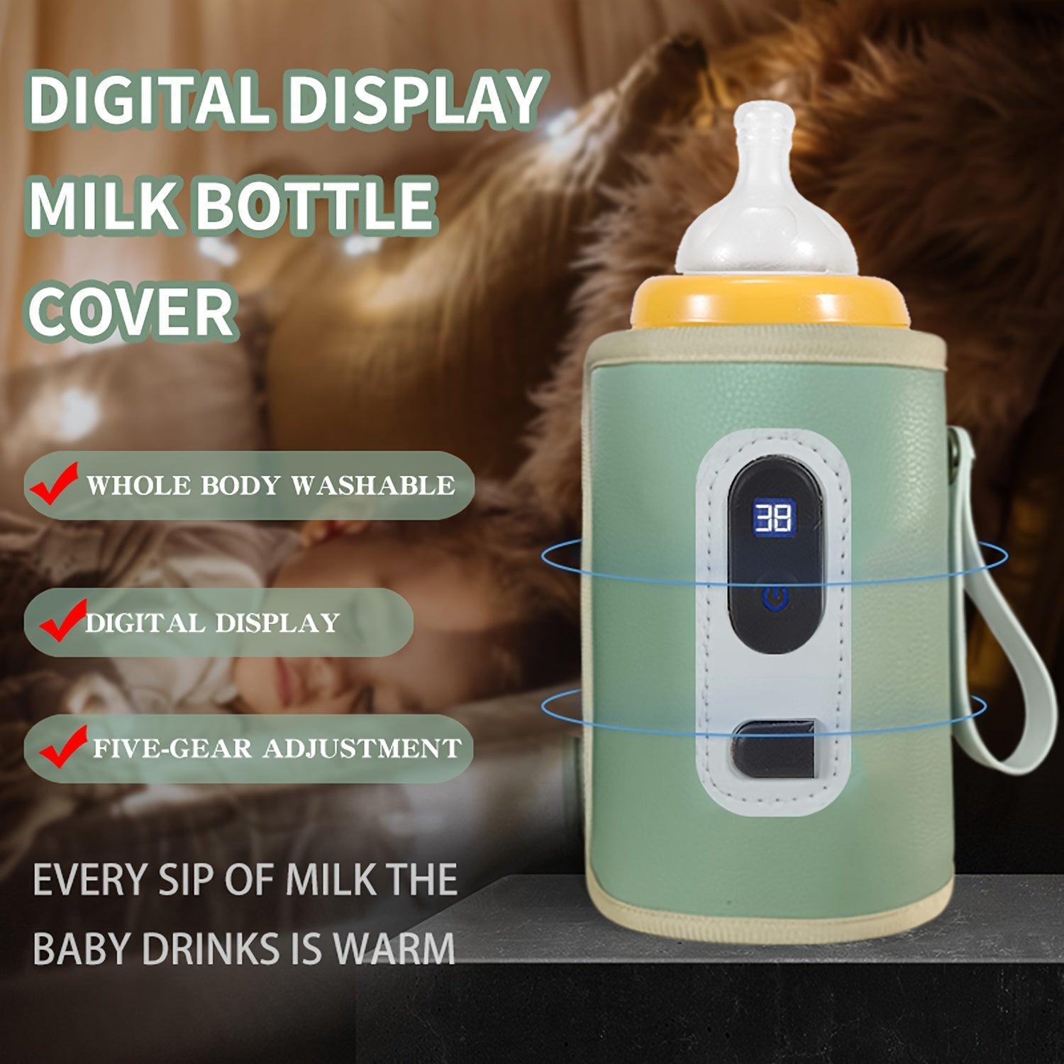 Portable Baby Bottle Warmer - USB Powered | 5 Temperatures