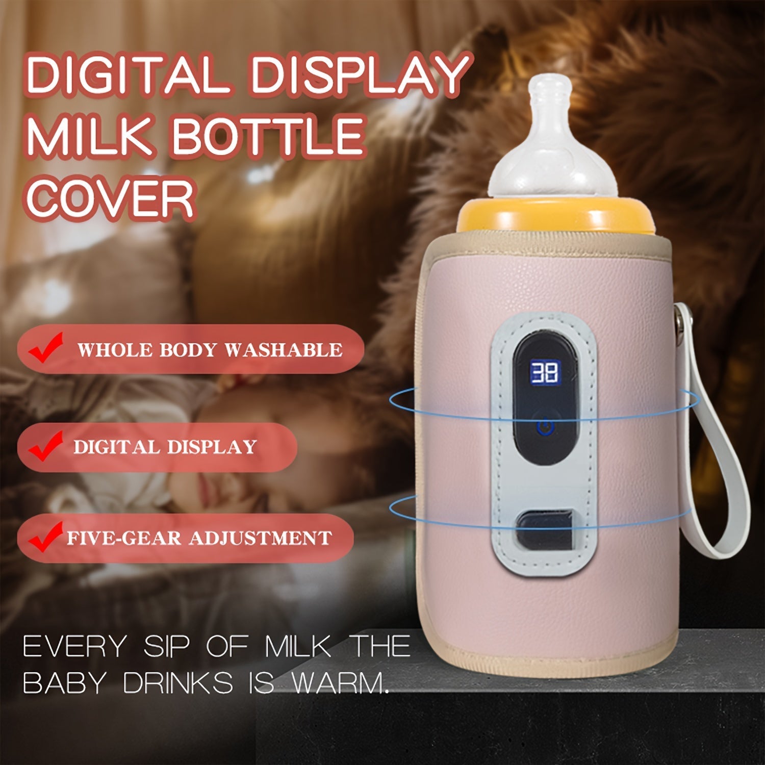Portable Baby Bottle Warmer - USB Powered | 5 Temperatures