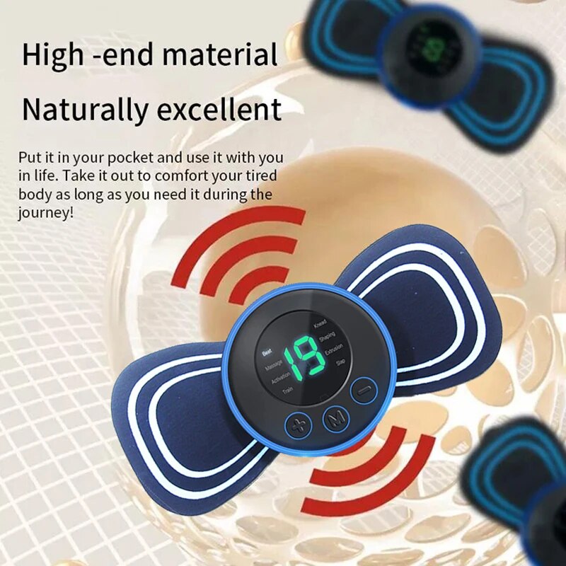 Portable Electric Mini Neck Massager with Pad & Remote Control | Smart Massager