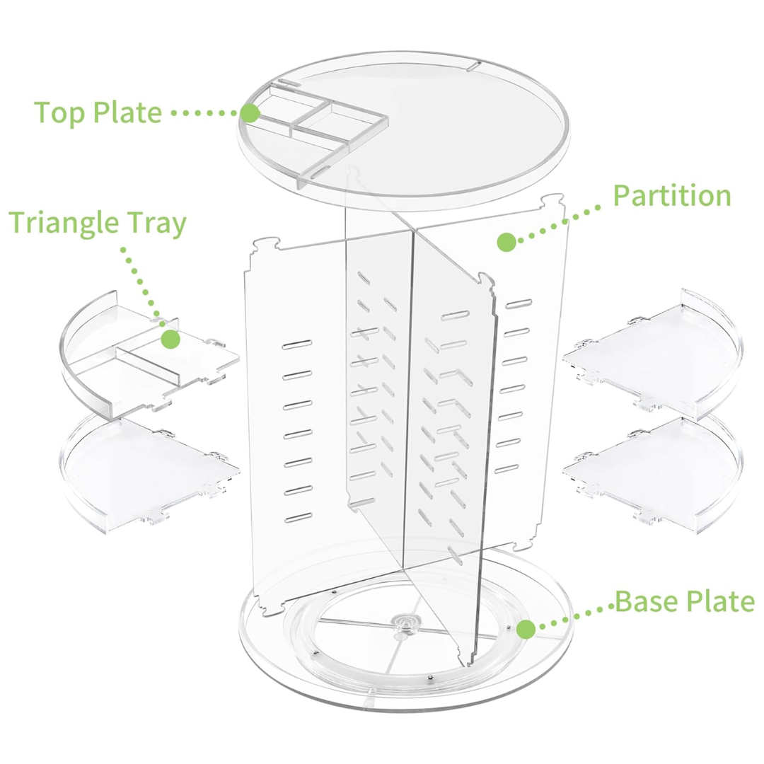 360° Rotating Makeup Organizer