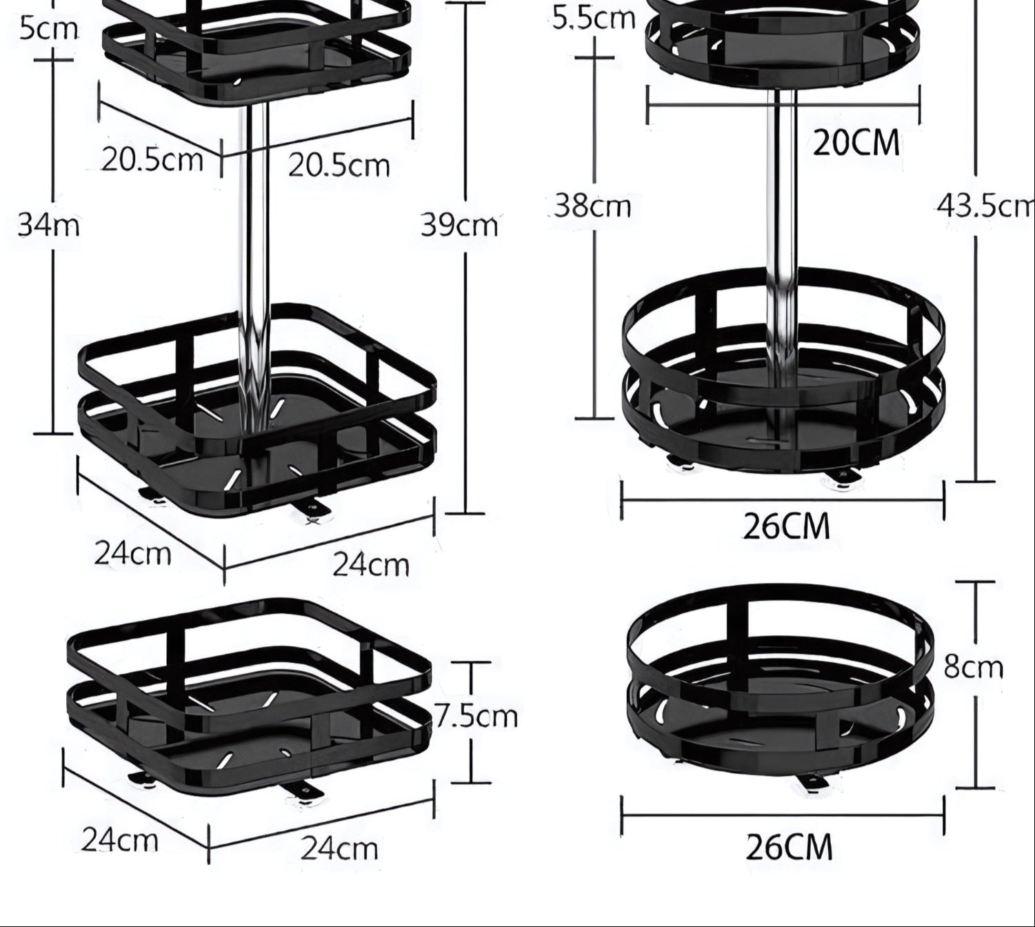 Rotatable Storage Shelf - TwistRack 360°