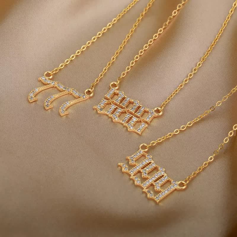 Zirconia Angel Numbers Necklace – Seraphina