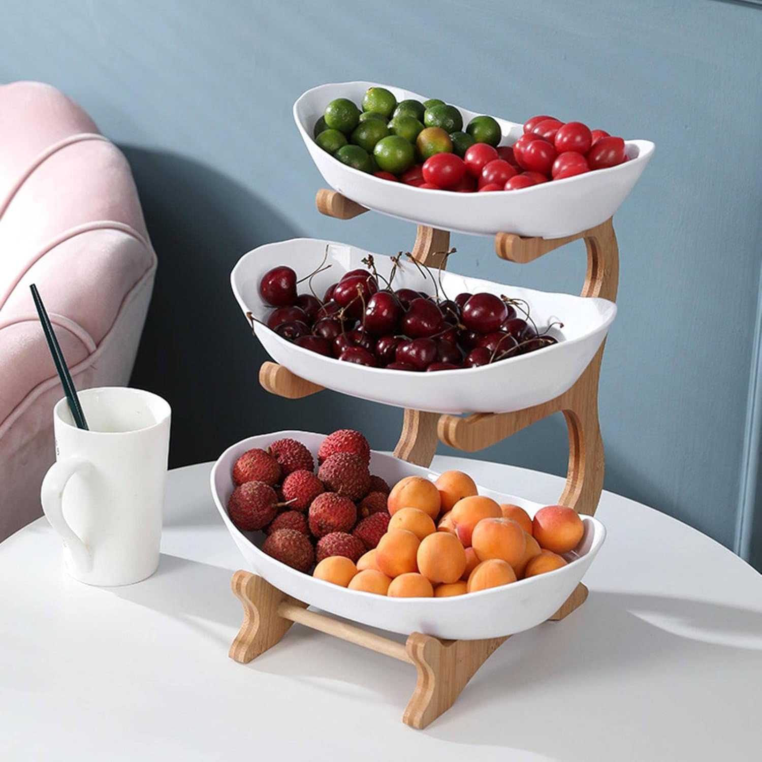 Stylish Metal Fruit Bowl with 2 or 3 Tiers – StackFruit