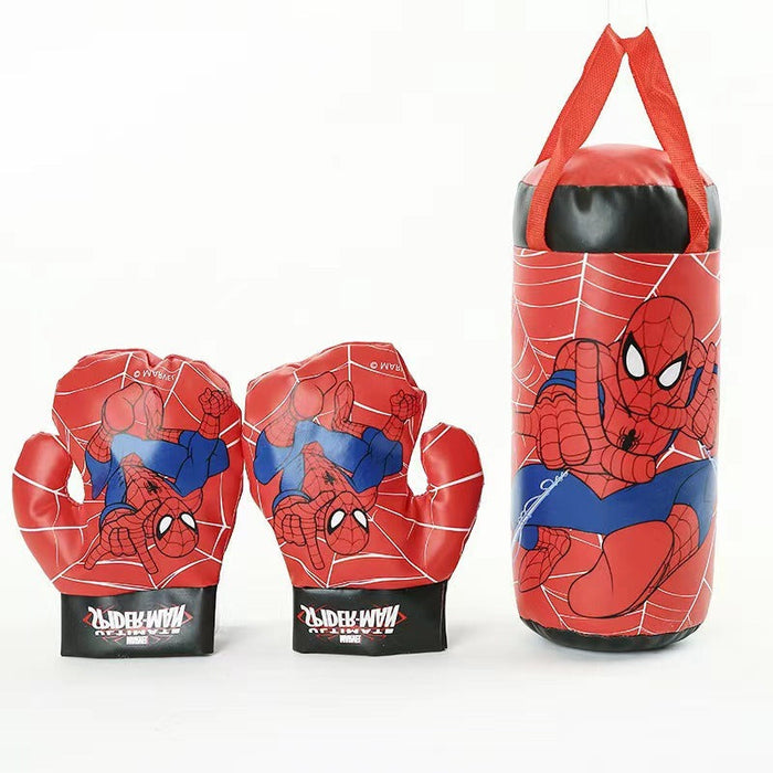 Spider Boxing Gloves Set with Punch Bag – For Little Superheroes