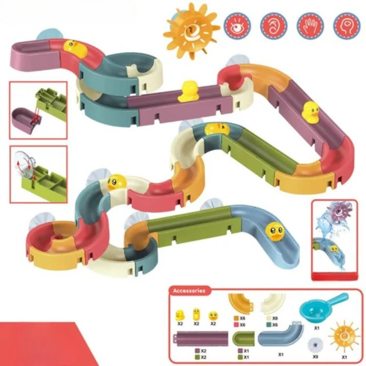 Bath Water Slide – Construction Set with Ducks & Slides