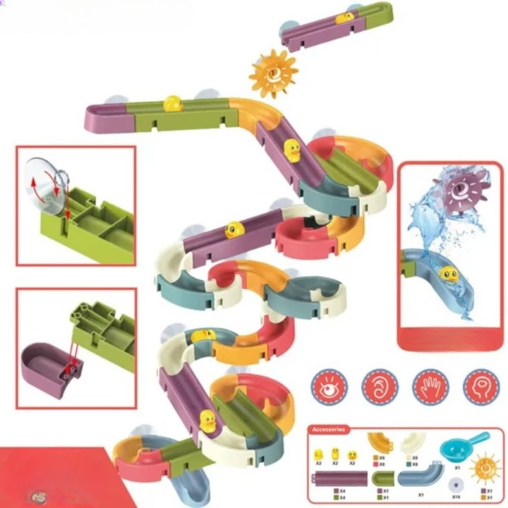 Bath Water Slide – Construction Set with Ducks & Slides